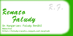 renato faludy business card