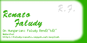 renato faludy business card